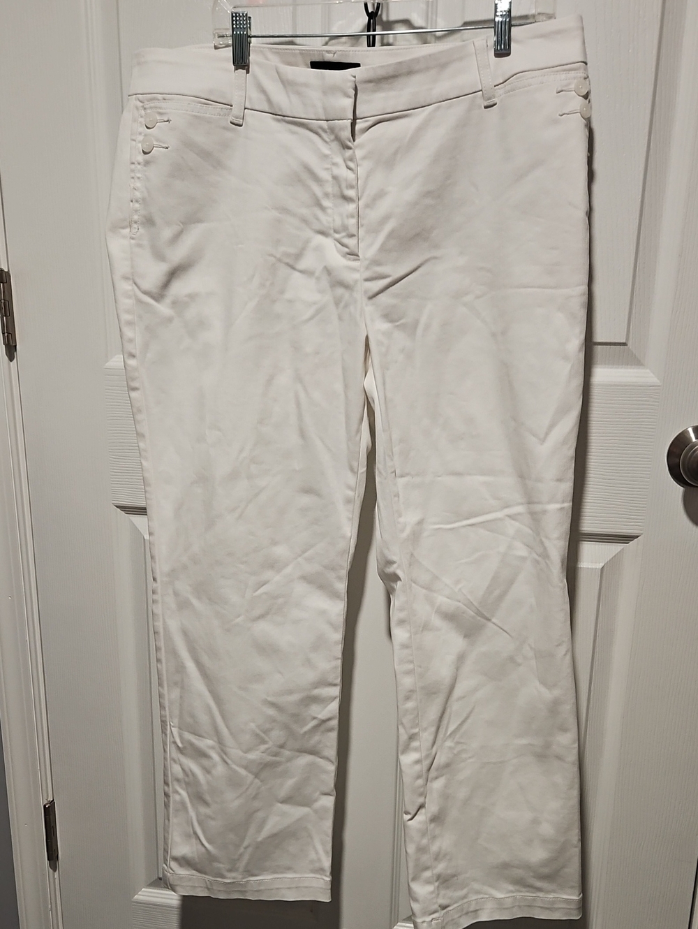 Talbots Cream Straight-Leg Pants